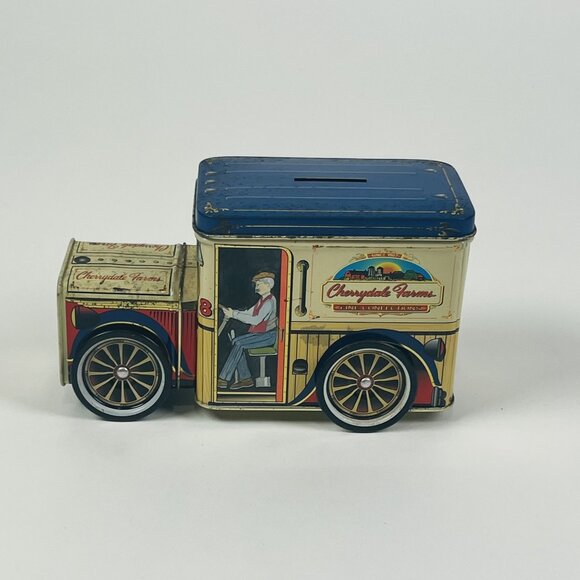 Vintage Cherrydale Farms Tin Truck Bank Collectible Promo Vehicle - Picture 2 of 10